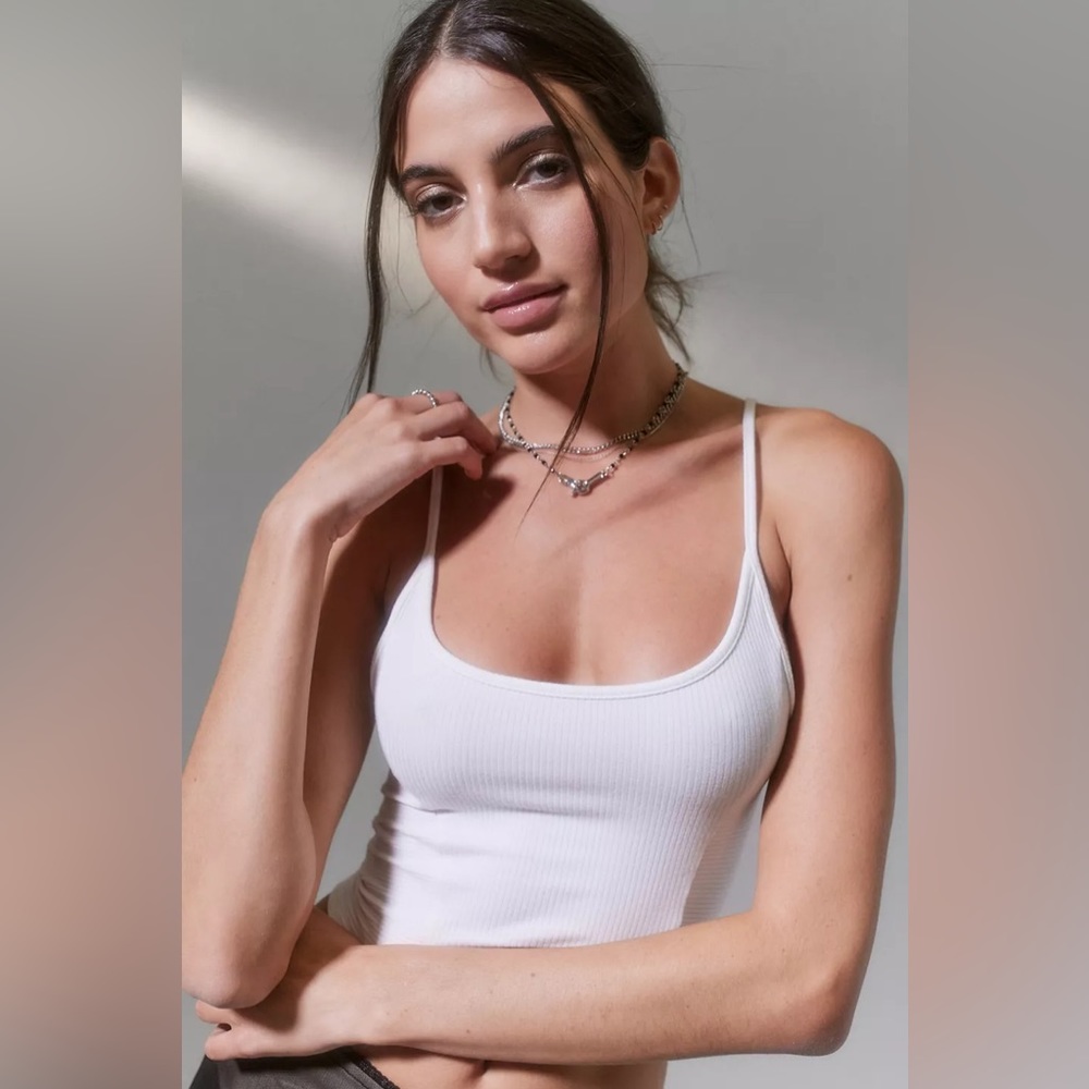 Urban Outfitters Cabana Cropped Cami White Size XS